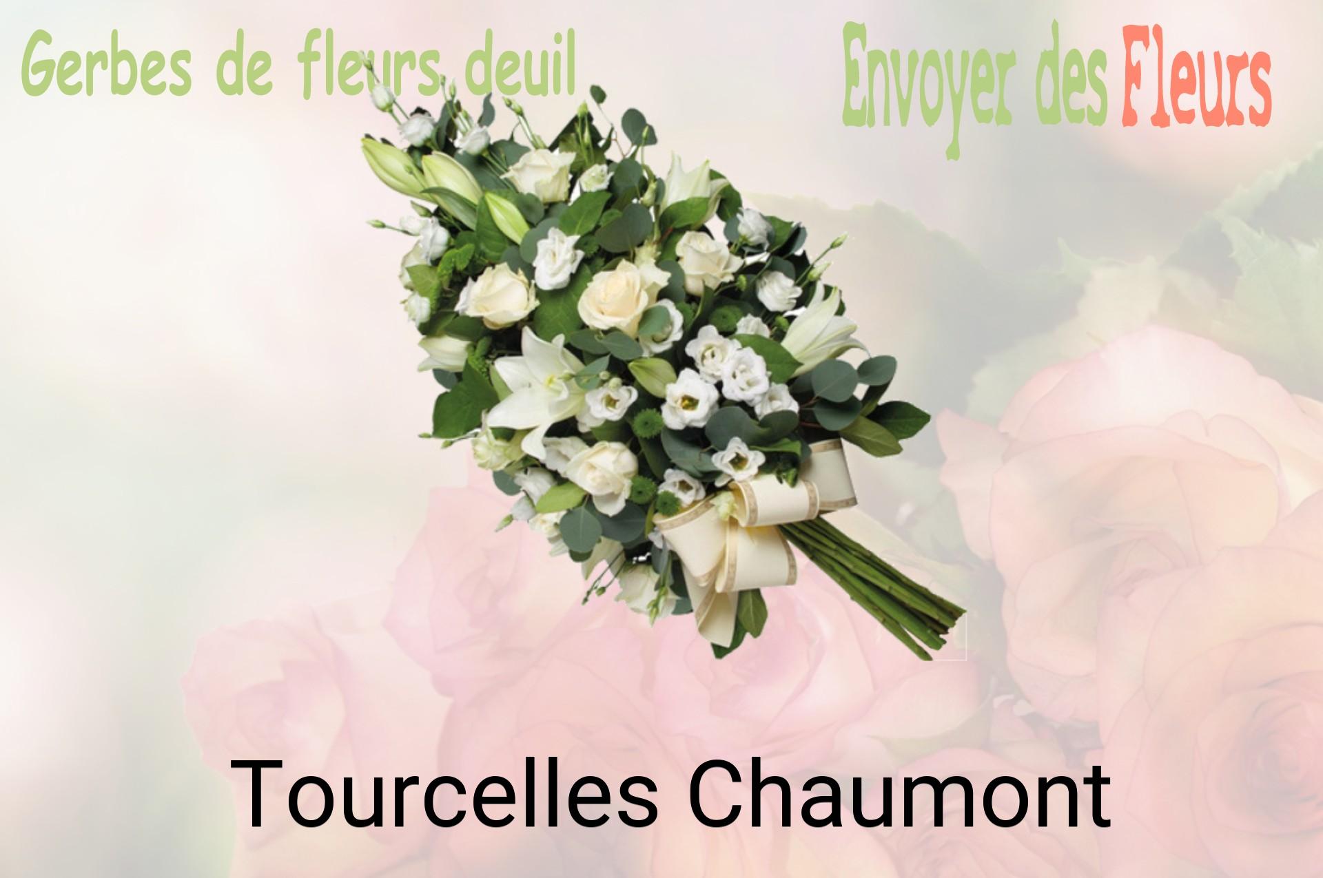 Gerbe de fleurs de deuil livrée à Tourcelles-Chaumont